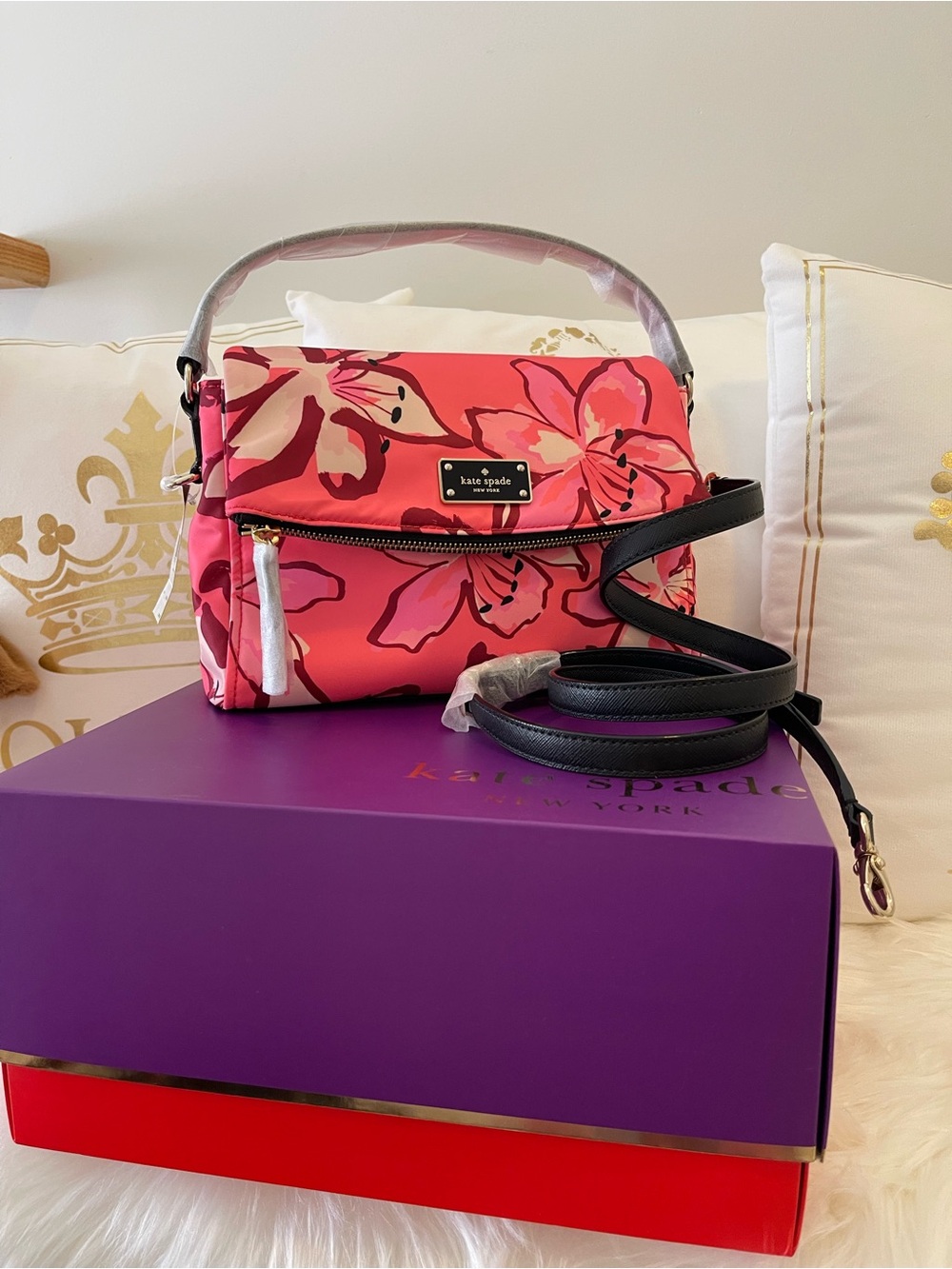 (PRICE IS FIRMED) NWT Kate Spade Miri Blake Avenue Nylon satchel bag (crossbody)